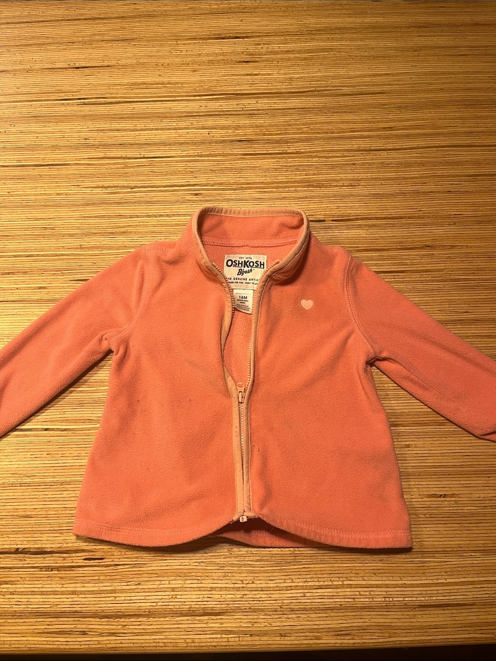 OshKosh B'gosh Coral Pink Fleece Jacket